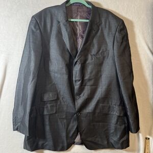 Earvin Magic Johnson Signature 52L Grey Mens Jacket Blazer Fabric Made In Italy